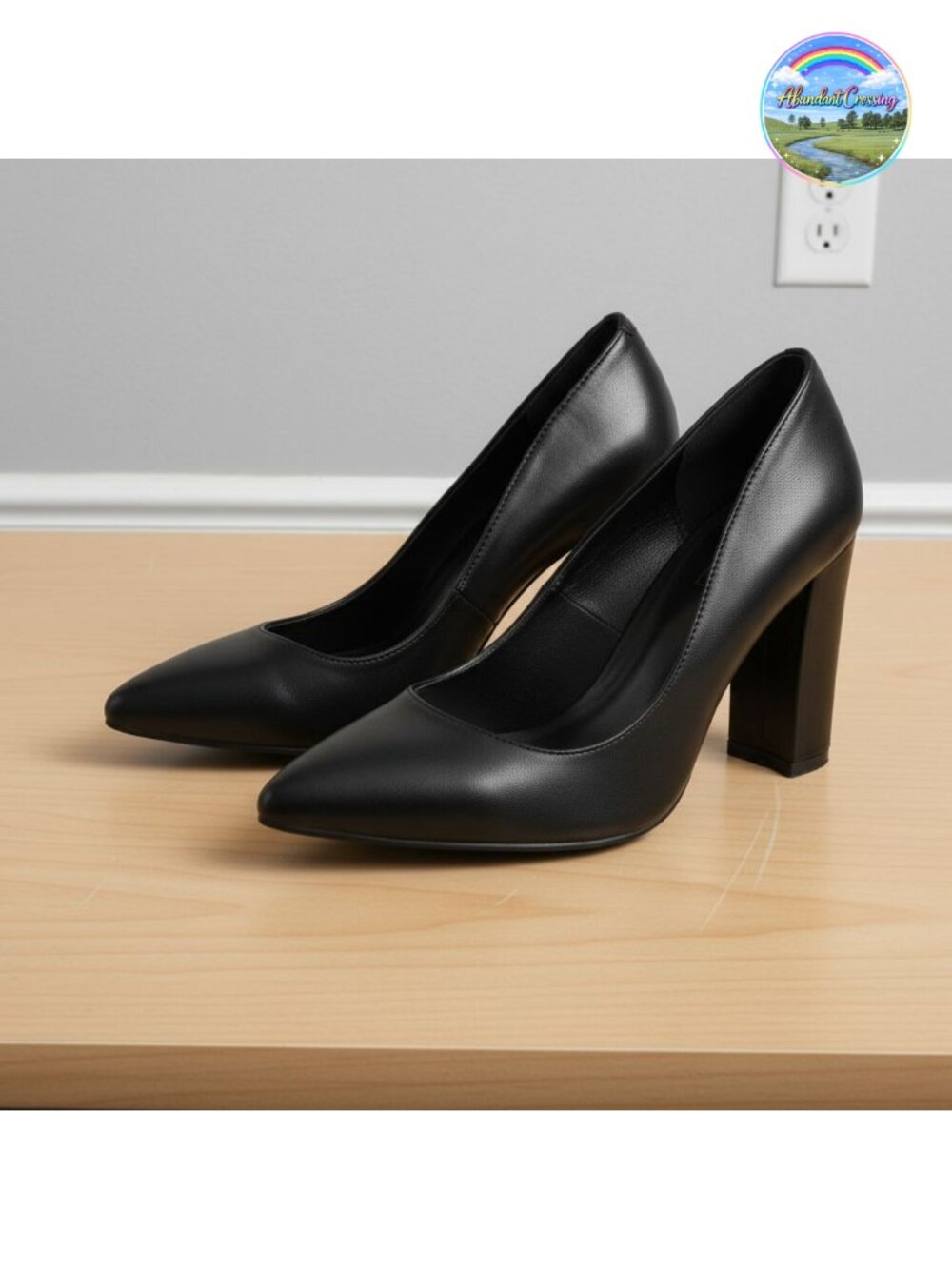 IDIFU Women's IN4 Chunky High Heels Closed Pointed Toe Pumps